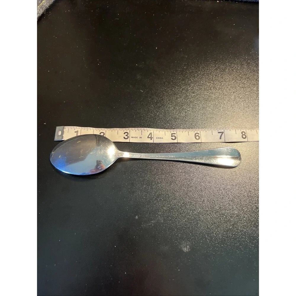 Lot of 6 INTERNATIONAL‎ STAINLESS CHINA Soup/Table Spoons